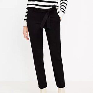 Loft Women's Black The Devin Slim-Fit Straight Leg Classic Dress Pants Size 14